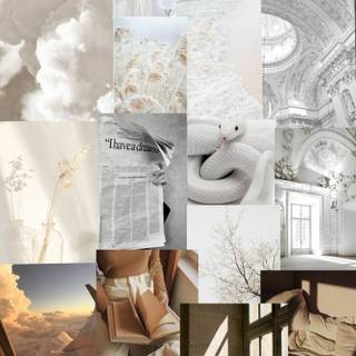 Light brown collage wallpaper