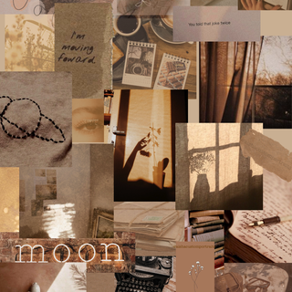 Light brown collage wallpaper