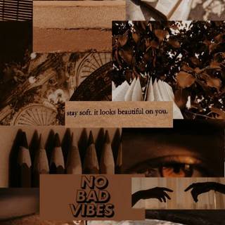 Light brown collage wallpaper
