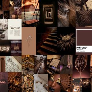 Light brown collage wallpaper