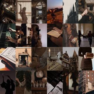 Light brown collage wallpaper