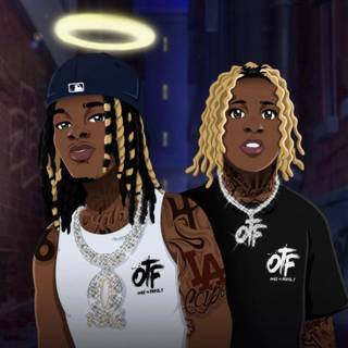 Cartoon Lil Durk and King Von wallpaper