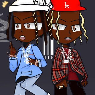 Cartoon Lil Durk and King Von wallpaper