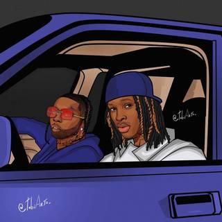Cartoon Lil Durk and King Von wallpaper