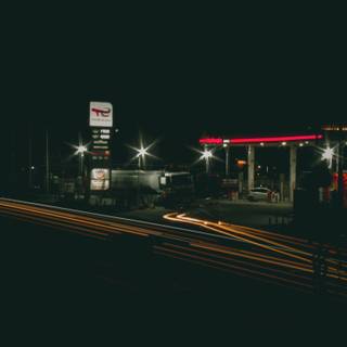 Winter gas station wallpaper