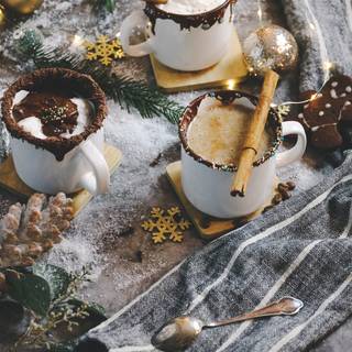 Cozy winter phone wallpaper