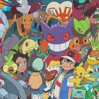 Pokémon Ash and Goh wallpaper