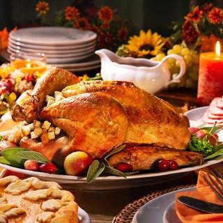 Thanksgiving meal wallpaper