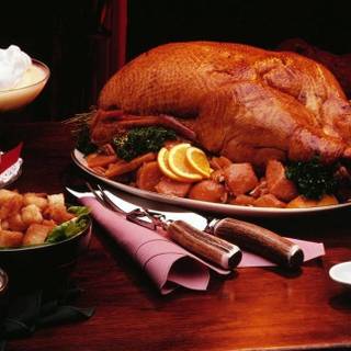 Thanksgiving meal wallpaper