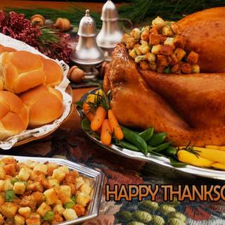 Thanksgiving meal wallpaper