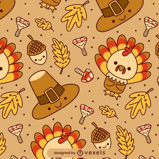 Thanksgiving pattern wallpaper