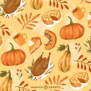 Thanksgiving pattern wallpaper