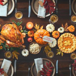 Thanksgiving meal wallpaper