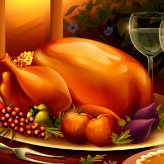 Thanksgiving meal wallpaper