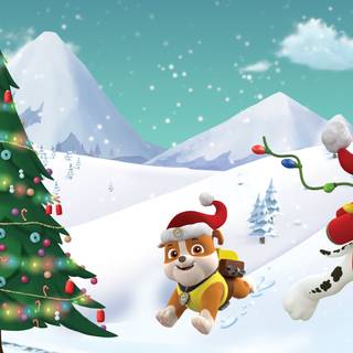 Paw Patrol Christmas wallpaper