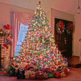 Christmas fire place wallpaper