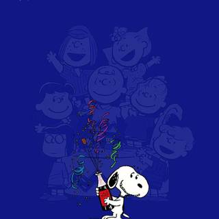 Snoopy New Year wallpaper