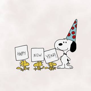 Snoopy New Year wallpaper