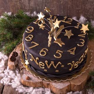 New Year cake wallpaper