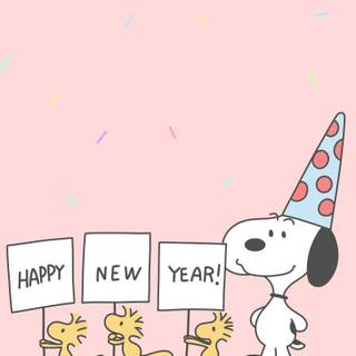 Snoopy New Year wallpaper