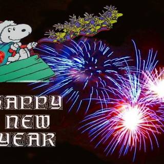 Snoopy New Year wallpaper