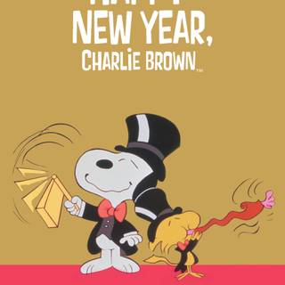 Snoopy New Year wallpaper
