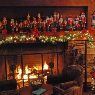 Christmas fire place wallpaper