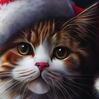 New Year cat wallpaper