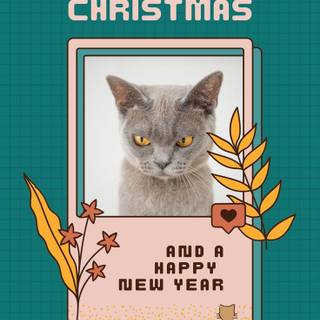 New Year cat wallpaper