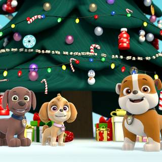 Paw Patrol Christmas wallpaper