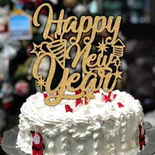 New Year cake wallpaper