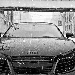 Audi R8 winter wallpaper