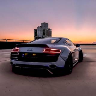 Audi R8 winter wallpaper