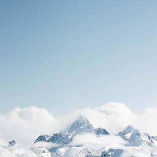 Winter pastel blue wallpaper