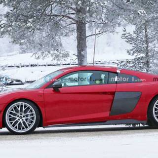 Audi R8 winter wallpaper