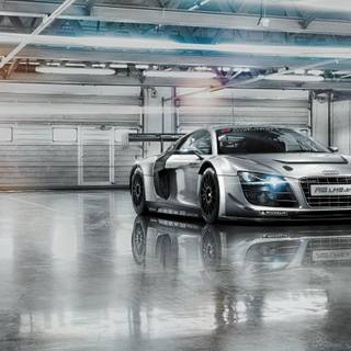 Audi R8 winter wallpaper