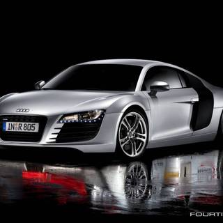 Audi R8 winter wallpaper