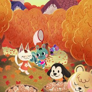 Animal Crossing Thanksgiving wallpaper