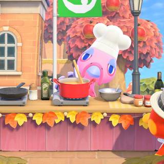 Animal Crossing Thanksgiving wallpaper
