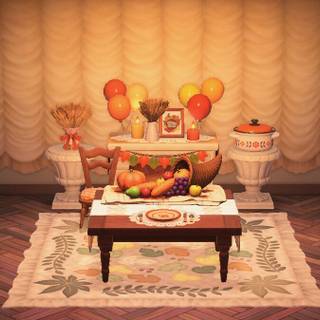 Animal Crossing Thanksgiving wallpaper