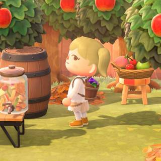 Animal Crossing Thanksgiving wallpaper