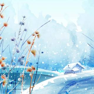 Cute green winter wallpaper