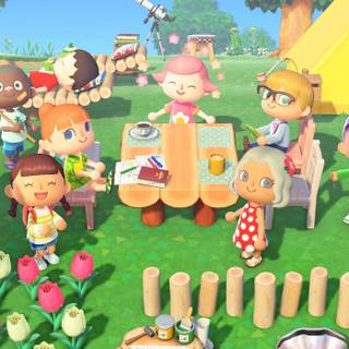 Animal Crossing Thanksgiving wallpaper
