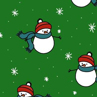 Cute green winter wallpaper