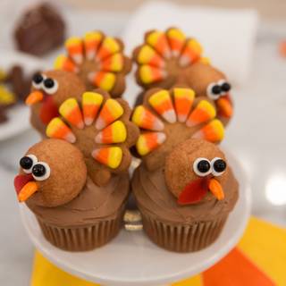 Thanksgiving cupcake wallpaper