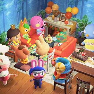 Animal Crossing Thanksgiving wallpaper