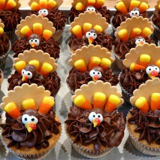 Thanksgiving cupcake wallpaper