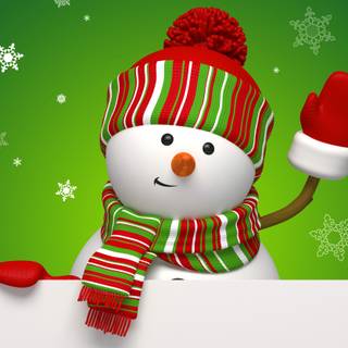 Cute green winter wallpaper