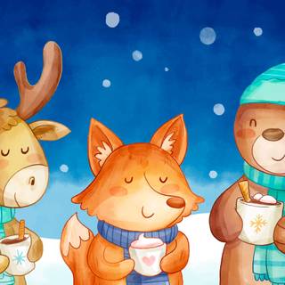 Cute winter PC wallpaper