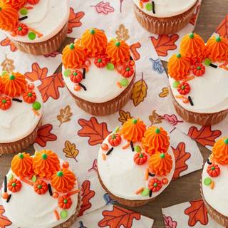 Thanksgiving cupcake wallpaper